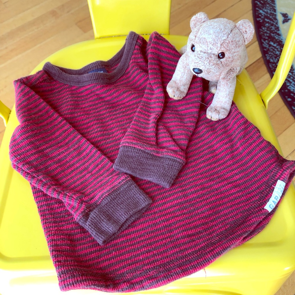Snuggly striped long sleeve shirt